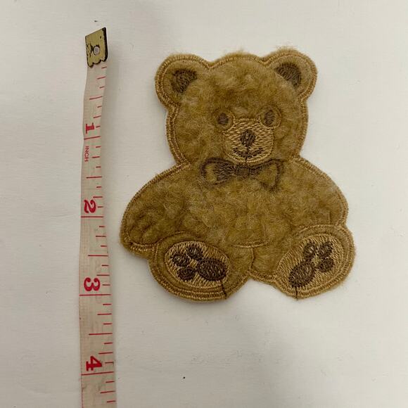 Large Lot of 18 Brown Furry Teddy Bear Plush Sew On Appliques Patches 3” Fuzzy - Picture 5 of 6